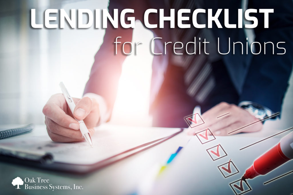 Lending Checklist for Credit Unions