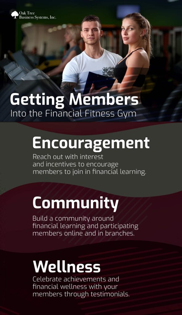 Getting Members into the Financial Fitness Gym Infographic